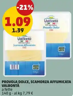 PENNY Provola dolce, scamorza affumicata VALBONTÀ offerta