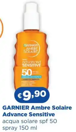 Acqua & Sapone GARNIER Ambre Solaire Advance Sensitive acqua solare spf 50 spray offerta