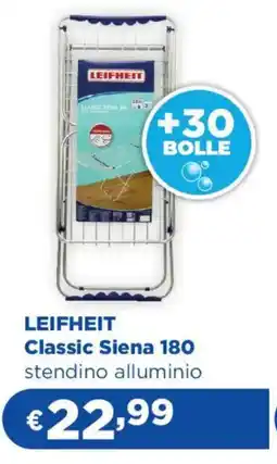 Acqua & Sapone LEIFHEIT Classic Siena 180 stendino alluminio offerta