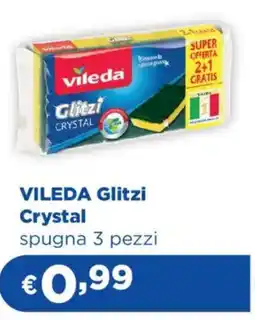 Acqua & Sapone VILEDA Glitzi Crystal spugna 3 pezzi offerta