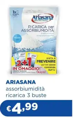 Acqua & Sapone ARIASANA assorbiumidità ricarica 3 buste offerta
