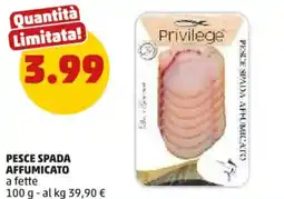 PENNY Privilege pesce spada affumicato a fette offerta