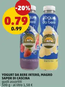 PENNY Yogurt da bere intero, magro sapor di cascina offerta