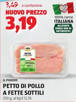 ALDI Il podere petto di pollo a fette sottili offerta