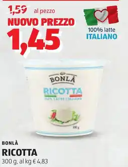 ALDI Bonlà ricotta offerta