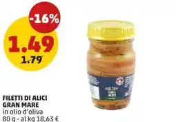 PENNY -16% filetti di alici gran mare in olio d'oliva offerta