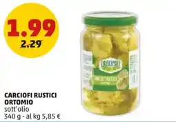 PENNY Carciofi rustici ortomio sott'olio offerta