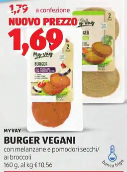 ALDI Myvay burger vegani offerta