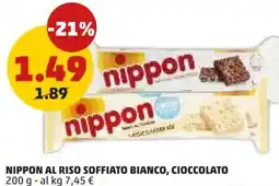 PENNY Nippon al riso soffiato bianco, cioccolato offerta