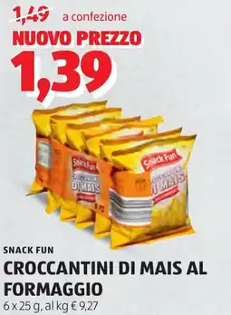 ALDI Snack fun croccantini di mais al formaggio offerta