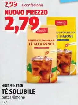 ALDI Westminster tè solubile offerta