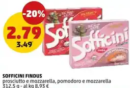 PENNY Sofficini findus prosciutto e mozzarella, pomodoro e mozzarella offerta