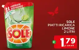 Extra Supermercati Sole piatti ricarica limone offerta