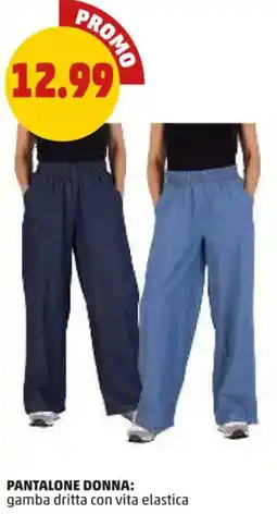 PENNY Pantalone donna, gamba dritta con vita elastica offerta