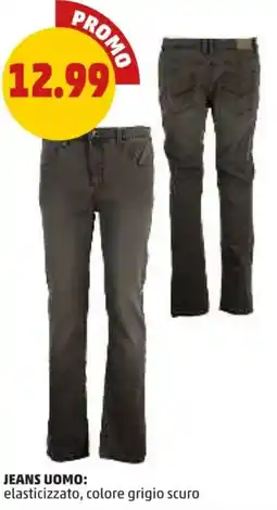PENNY Jeans uomo, elasticizzato, colore grigio scuro offerta
