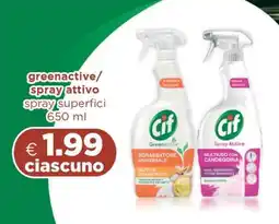 Acqua & Sapone Cif Greenactive/Spray Attivo offerta