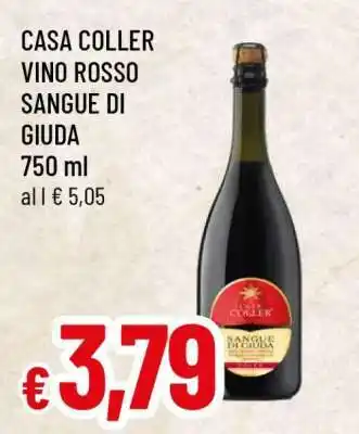 Famila CASA COLLER VINO ROSSO SANGUE DI GIUDA offerta