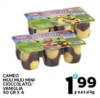 Extra Supermercati Cameo muu muu mini cioccolato/ vaniglia offerta