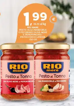 Extra Supermercati Rio mare pesto alle mandorle e pecorino/olive nere e peperoncino/ pistacchio e limone offerta