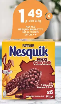 Extra Supermercati Nestle' nesquik barrette maxi choco offerta