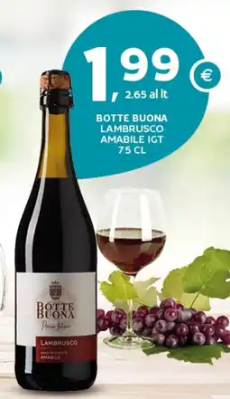 Extra Supermercati Botte buona lambrusco amabile IGT offerta