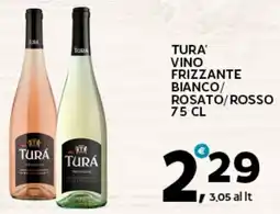 Extra Supermercati Tura' vino frizzante bianco/ rosato/rosso offerta