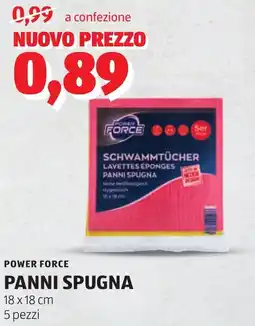 ALDI Power force panni spugna offerta