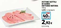 Coop Superstore Fettine sottili di suino fattorie natura offerta