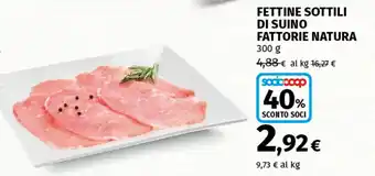 Coop Superstore Fettine sottili di suino fattorie natura offerta