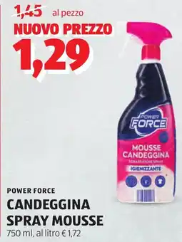 ALDI Power force candeggina spray mousse offerta
