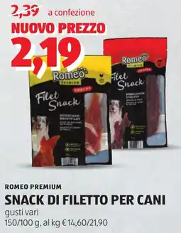 ALDI Romeo premium snack di filetto per cani offerta