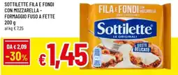 Famila Sottilette fila e fondi con mozzarella, formaggio fuso a fette offerta