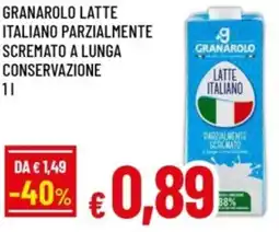 Famila Granarolo latte italiano parzialmente scremato a lunga conservazione offerta