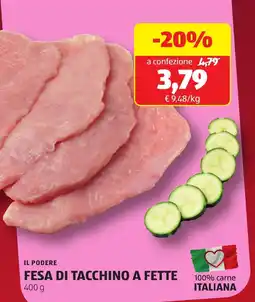 ALDI Il podere fesa di tacchino a fette offerta
