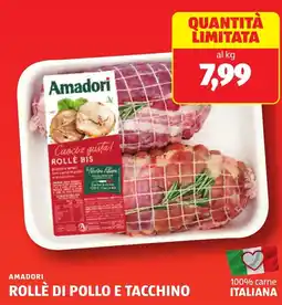 ALDI Amadori rollè di pollo e tacchino offerta
