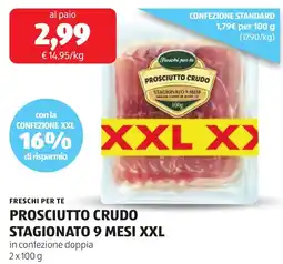 ALDI Freschi per te prosciutto crudo stagionato 9 mesi XXL offerta