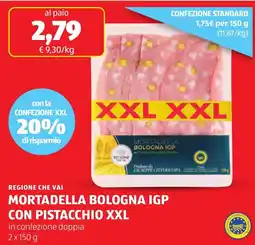 ALDI Regione che vai mortadella bologna igp con pistacchio XXL offerta