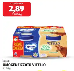ALDI Mellin omogeneizzato vitello offerta