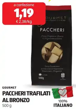 ALDI Gourmet paccheri trafilati al bronzo offerta