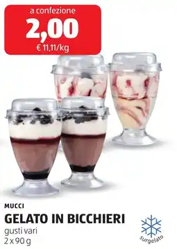 ALDI Mucci gelato in bicchieri offerta
