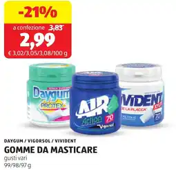 ALDI Daygum/vigorsol / vivident gomme da masticare offerta