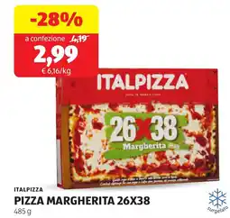 ALDI Italpizza pizza margherita 26x38 offerta