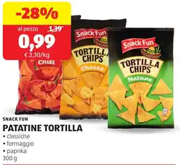 ALDI Snack fun patatine tortilla offerta