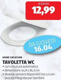 ALDI Home creation tavoletta WC offerta