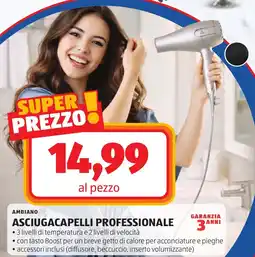 ALDI Ambiano asciugacapelli professionale offerta