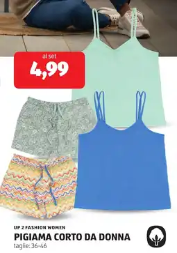 ALDI Up 2 fashion women pigiama corto da donna offerta