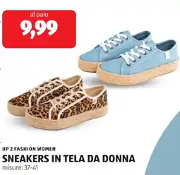 ALDI Up 2 fashion women sneakers in tela da donna offerta
