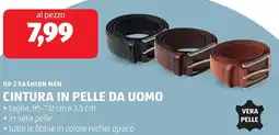 ALDI Up 2 fashion men cintura in pelle da uomo offerta