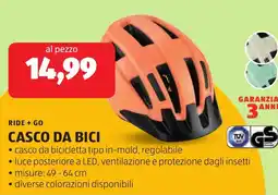 ALDI RIDE + GO Casco da bici offerta