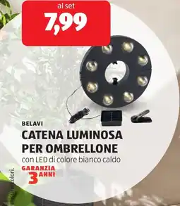 ALDI Belavi catena luminosa per ombrellone offerta